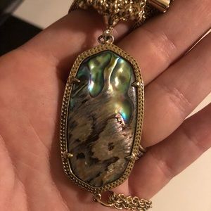 Kendra Scott Rayne long gold pendant necklace